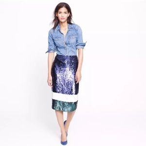 J. CREW COLLECTION SEQUIN SKIRT
